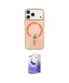 ieg™ iPhone 17 Pro Kılıf Pusula Form Özel Seri - Siyah Bilvis 5in1 5D Magic Hayalet Cam Ekran Koruyucu