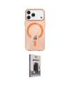 ieg™ iPhone 17 Pro Kılıf Pusula Form Özel Seri - Siyah Bilvis Hayalet Cam Ekran Koruyucu