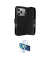 ieg™ iPhone 17 Pro Kılıf Siluet Işık Serisi - Siyah 3D Antistatik Cam Ekran Koruyucu