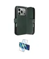 ieg™ iPhone 17 Pro Kılıf Siluet Işık Serisi - Siyah 3D Antistatik Cam Ekran Koruyucu