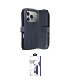 ieg™ iPhone 17 Pro Kılıf Siluet Işık Serisi - Siyah Bilvis 3X AR Hayalet Cam Ekran Koruyucu