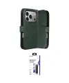 ieg™ iPhone 17 Pro Kılıf Siluet Işık Serisi - Siyah Bilvis 3X AR Hayalet Cam Ekran Koruyucu