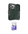 ieg™ iPhone 17 Pro Kılıf Siluet Işık Serisi - Siyah Bilvis 5in1 5D Magic Hayalet Cam Ekran Koruyucu