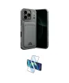 ieg™ iPhone 17 Pro Kılıf Vadi Çizgi Prime - Siyah 3D Antistatik Cam Ekran Koruyucu