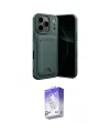 ieg™ iPhone 17 Pro Kılıf Vadi Çizgi Prime - Siyah Bilvis 5in1 3D Magic Cam Ekran Koruyucu