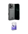 ieg™ iPhone 17 Pro Kılıf Vadi Çizgi Prime - Siyah Bilvis 5in1 5D Magic Hayalet Cam Ekran Koruyucu