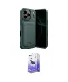ieg™ iPhone 17 Pro Kılıf Vadi Çizgi Prime - Siyah Bilvis 5in1 5D Magic Hayalet Cam Ekran Koruyucu