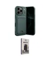 ieg™ iPhone 17 Pro Kılıf Vadi Çizgi Prime - Siyah Bilvis Hayalet Cam Ekran Koruyucu