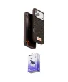 ieg™ iPhone 17 Pro Kılıf Vadi Klasik Serisi - Siyah Bilvis 5in1 5D Magic Hayalet Cam Ekran Koruyucu