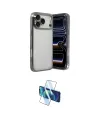 ieg™ iPhone 17 Pro Kılıf Vadi Minimal - Siyah 3D Antistatik Cam Ekran Koruyucu