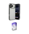 ieg™ iPhone 17 Pro Kılıf Vadi Minimal - Siyah Bilvis 5in1 3D Magic Cam Ekran Koruyucu
