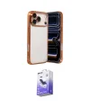 ieg™ iPhone 17 Pro Kılıf Vadi Minimal - Siyah Bilvis 5in1 5D Magic Hayalet Cam Ekran Koruyucu