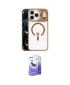 ieg™ iPhone 17 Pro Kılıf Yadigar Asil Koleksiyonu - Siyah Bilvis 5in1 5D Magic Hayalet Cam Ekran Koruyucu