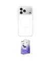 ieg™ iPhone 17 Pro Kılıf Yankı Minimal Serisi - Siyah Bilvis 5in1 5D Magic Hayalet Cam Ekran Koruyucu