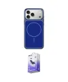 ieg™ iPhone 17 Pro Kılıf Yankı Minimal Serisi - Siyah Bilvis 5in1 5D Magic Hayalet Cam Ekran Koruyucu