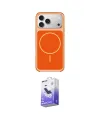 ieg™ iPhone 17 Pro Kılıf Yankı Minimal Serisi - Siyah Bilvis 5in1 5D Magic Hayalet Cam Ekran Koruyucu
