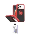 ieg™ iPhone 17 Pro Kılıf Yörünge Çizgi - Siyah Bilvis 3X AR Hayalet Cam Ekran Koruyucu