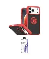ieg™ iPhone 17 Pro Kılıf Yörünge Çizgi - Siyah Bilvis 3X AR HD Cam Ekran Koruyucu