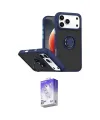 ieg™ iPhone 17 Pro Kılıf Yörünge Çizgi - Siyah Bilvis 5in1 3D Magic Cam Ekran Koruyucu