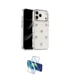 ieg™ iPhone 17 Pro Kılıf Yörünge Form - Siyah 3D Antistatik Cam Ekran Koruyucu
