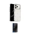 ieg™ iPhone 17 Pro Kılıf Yörünge Form - Siyah 3D Antistatik Hayalet Cam Ekran Koruyucu