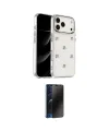 ieg™ iPhone 17 Pro Kılıf Yörünge Form - Siyah 3D Antistatik Hayalet Cam Ekran Koruyucu