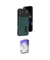 ieg™ iPhone 17 Pro Kılıf Yörünge Işık Serisi - Siyah Bilvis 5in1 3D Magic Cam Ekran Koruyucu