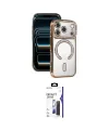 ieg™ iPhone 17 Pro Kılıf Zirve Doku Prime - Siyah Bilvis 3X AR Hayalet Cam Ekran Koruyucu
