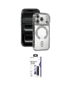 ieg™ iPhone 17 Pro Kılıf Zirve Doku Prime - Siyah Bilvis 3X AR Hayalet Cam Ekran Koruyucu