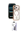 ieg™ iPhone 17 Pro Kılıf Zirve Doku Prime - Siyah Bilvis 3X AR Hayalet Cam Ekran Koruyucu