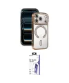 ieg™ iPhone 17 Pro Kılıf Zirve Doku Prime - Siyah Bilvis 3X AR HD Cam Ekran Koruyucu