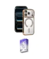 ieg™ iPhone 17 Pro Kılıf Zirve Doku Prime - Siyah Bilvis 5in1 3D Magic Cam Ekran Koruyucu