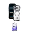 ieg™ iPhone 17 Pro Kılıf Zirve Doku Prime - Siyah Bilvis 5in1 5D Magic Hayalet Cam Ekran Koruyucu