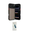 ieg™ iPhone 17 Pro Max Kılıf Ahenk Çizgi Serisi - Şeffaf Pasifik Cam Ekran Koruyucu