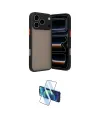 ieg™ iPhone 17 Pro Max Kılıf Ahenk Çizgi Serisi - Siyah 3D Antistatik Cam Ekran Koruyucu
