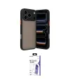 ieg™ iPhone 17 Pro Max Kılıf Ahenk Çizgi Serisi - Siyah Bilvis 3X AR HD Cam Ekran Koruyucu