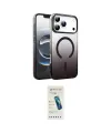 ieg™ iPhone 17 Pro Max Kılıf Ahenk Doku Özel Seri - Şeffaf Pasifik Cam Ekran Koruyucu
