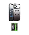 ieg™ iPhone 17 Pro Max Kılıf Ahenk Doku Özel Seri - Siyah 360 Mat Full Body Arka Koruyucu