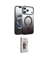 ieg™ iPhone 17 Pro Max Kılıf Ahenk Doku Özel Seri - Siyah Bilvis 3D Cam Ekran Koruyucu