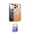 ieg™ iPhone 17 Pro Max Kılıf Ahenk Doku Özel Seri - Siyah Bilvis 5in1 5D Magic Hayalet Cam Ekran Koruyucu