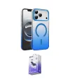 ieg™ iPhone 17 Pro Max Kılıf Ahenk Doku Özel Seri - Siyah Bilvis 5in1 5D Magic Hayalet Cam Ekran Koruyucu