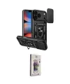 ieg™ iPhone 17 Pro Max Kılıf Ahenk Klasik - Siyah Bilvis 3D Cam Ekran Koruyucu