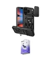 ieg™ iPhone 17 Pro Max Kılıf Ahenk Klasik - Siyah Bilvis 5in1 5D Magic Hayalet Cam Ekran Koruyucu