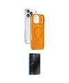 ieg™ iPhone 17 Pro Max Kılıf Ahenk Minimal Serisi - Siyah 3D Antistatik Hayalet Cam Ekran Koruyucu