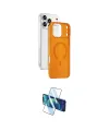 ieg™ iPhone 17 Pro Max Kılıf Ahenk Minimal Serisi - Siyah 3D Antistatik Seramik Nano Ekran Koruyucu