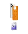 ieg™ iPhone 17 Pro Max Kılıf Ahenk Minimal Serisi - Siyah Bilvis 5in1 5D Magic Hayalet Cam Ekran Koruyucu