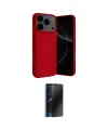 ieg™ iPhone 17 Pro Max Kılıf Ahenk Serisi - Siyah 3D Antistatik Hayalet Cam Ekran Koruyucu