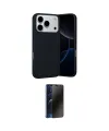ieg™ iPhone 17 Pro Max Kılıf Ahenk Serisi - Siyah 3D Antistatik Hayalet Cam Ekran Koruyucu