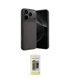 ieg™ iPhone 17 Pro Max Kılıf Ahenk Serisi - Siyah Joko Magic 5D Hayalet Cam