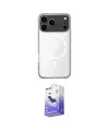 ieg™ iPhone 17 Pro Max Kılıf Ahenk Yansıma Prime - Siyah Bilvis 5in1 5D Magic Hayalet Cam Ekran Koruyucu